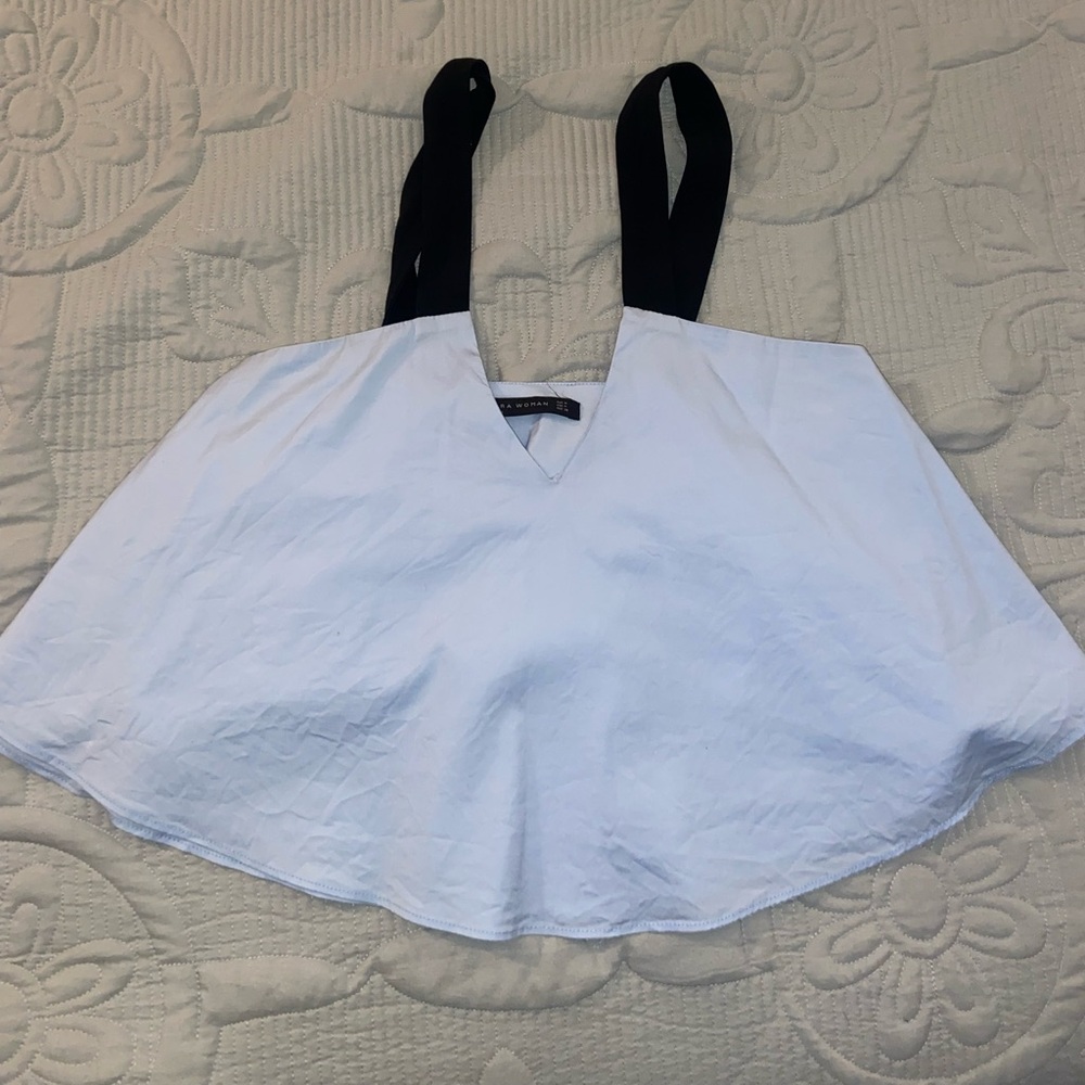 Zara Blue Crop Tank